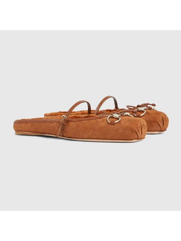 Gucci Brown Flat Shoes - Image 2