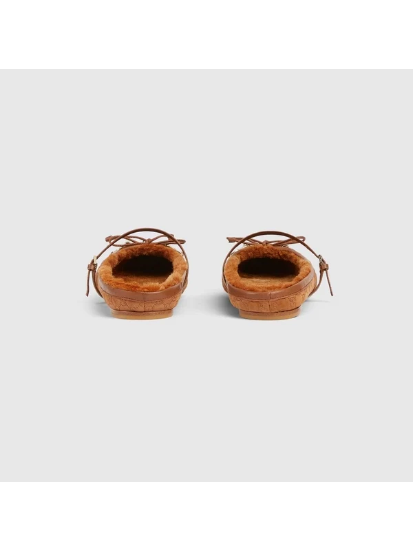 Gucci Brown Flat Shoes - Image 3