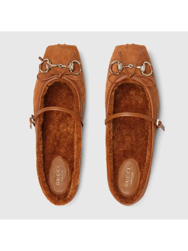 Gucci Brown Flat Shoes - Image 4
