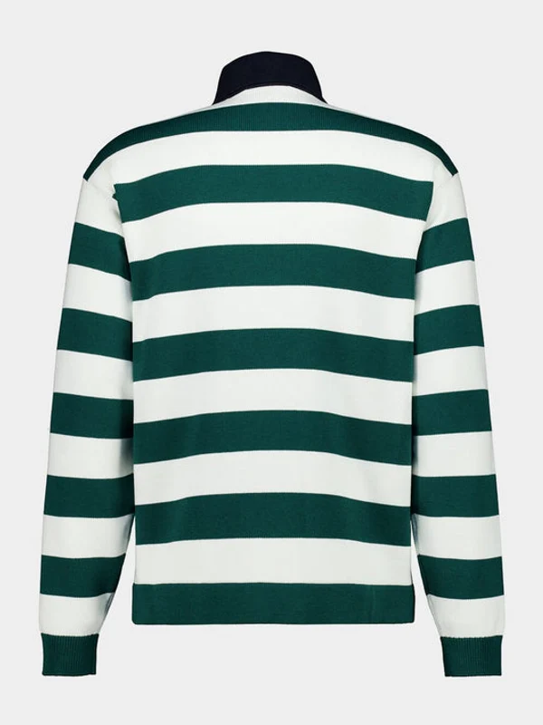 Gucci Green Striped Polo Shirts - Image 2