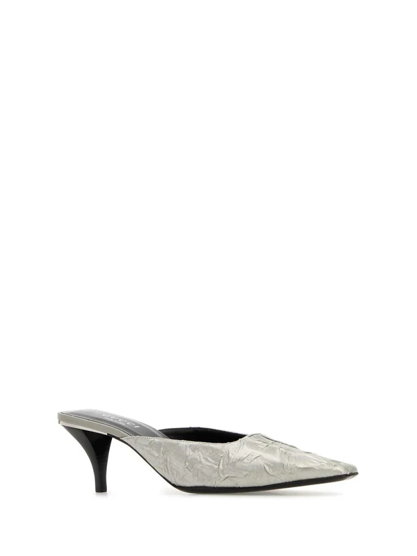 Gucci Silver Sandal Heels - Image 2