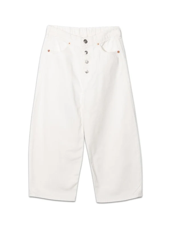 Mm6 Maison Margiela White Denim Pants - Image 2