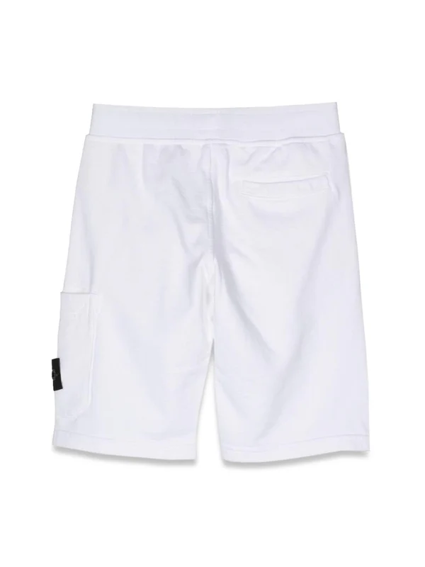 Stone Island White Shorts - Image 2