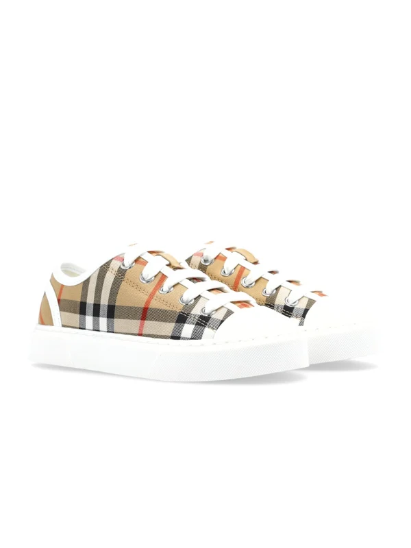 Burberry Beige Low Top Sneakers - Image 2