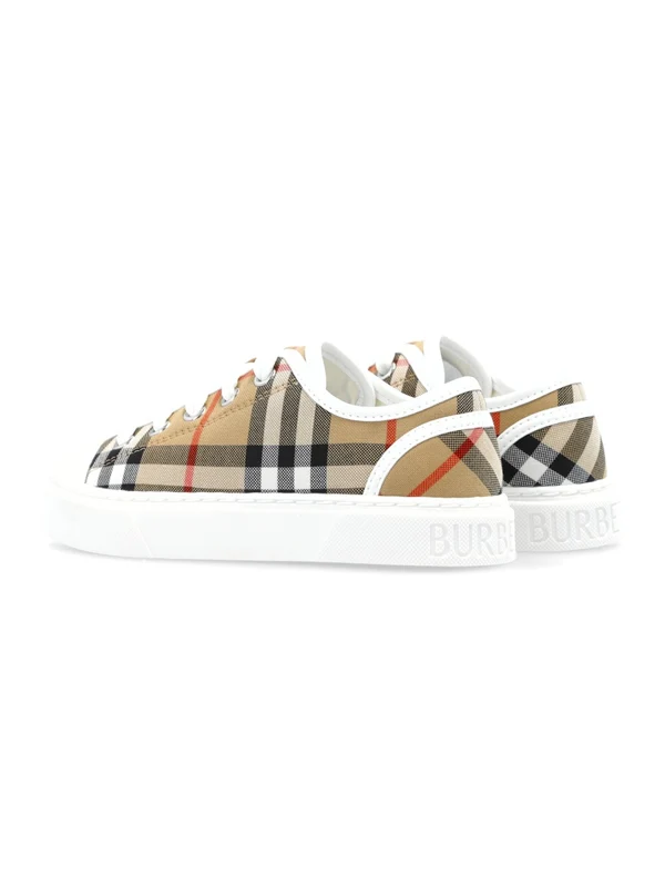 Burberry Beige Low Top Sneakers - Image 3