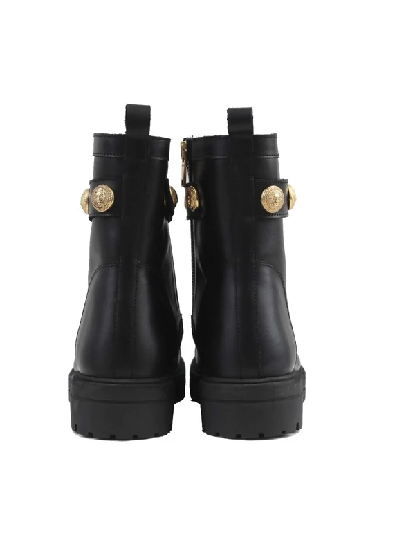 Balmain Black Lace-Up Boots - Image 4