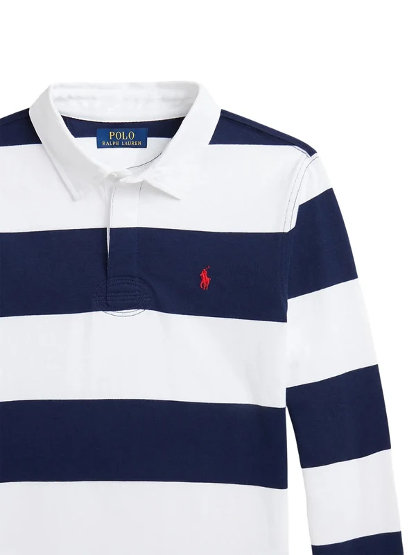 Polo Ralph Lauren Navy Striped Polo Shirts - Image 3