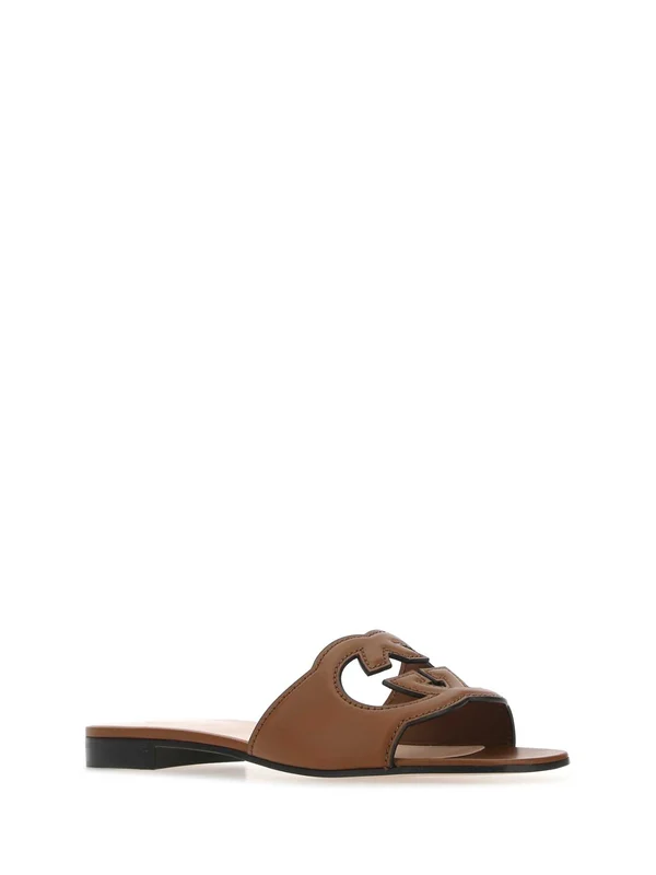 Gucci Brown Slides - Image 2