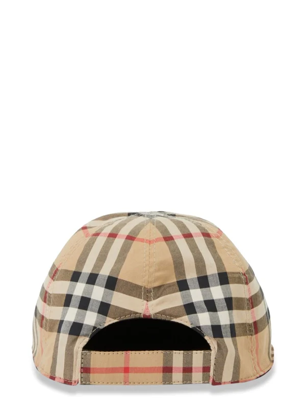 Burberry Beige Checked Cap - Image 5