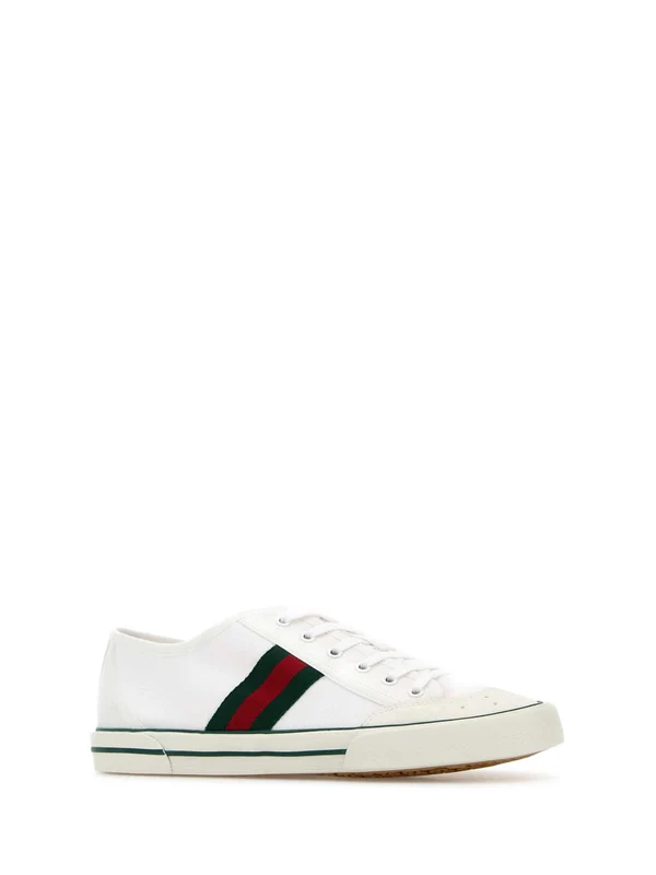 Gucci White Low Top Sneakers - Image 2