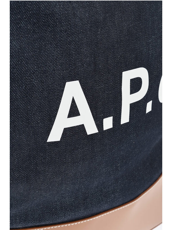A.P.C. Navy Tote Bags - Image 4