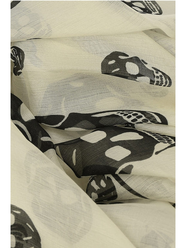 Alexander Mcqueen White Silk Mufflers - Image 2