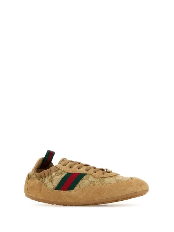 Gucci Beige Low Top Sneakers - Image 2