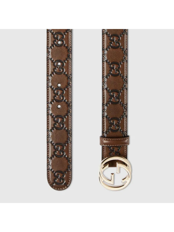 Gucci Brown Leather Belts - Image 2