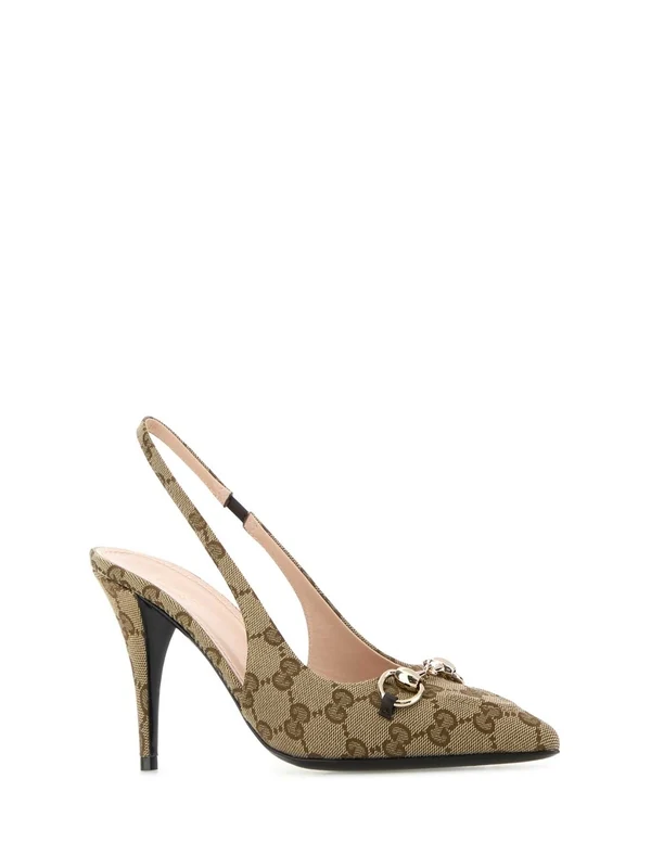 Gucci Beige Slingback Heels - Image 2