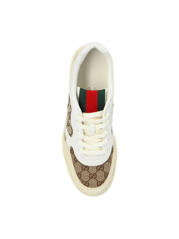 Gucci Beige Low Top Sneakers - Image 4