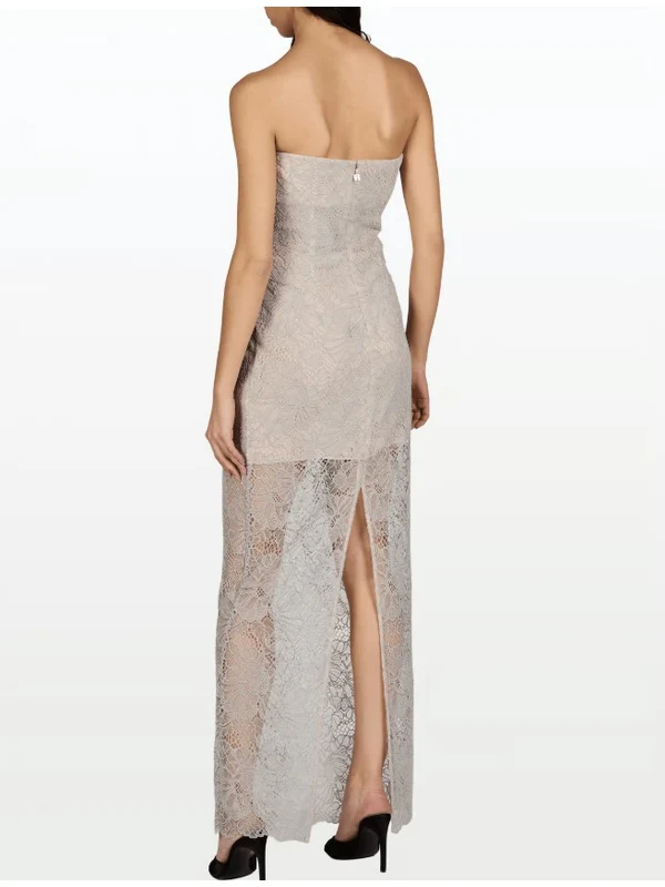 Rotate Beige Grey Midi Dress - Image 2