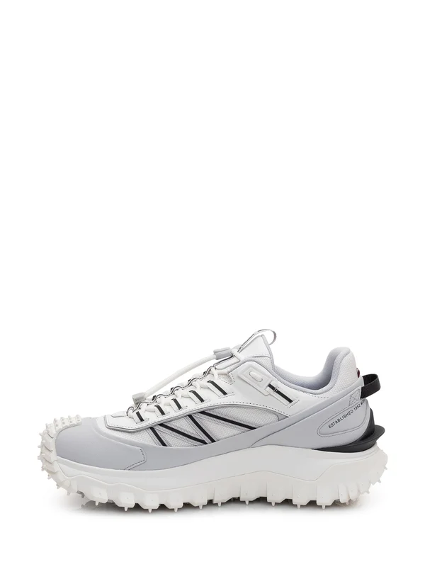 Moncler Grey Low Top Sneakers - Image 4