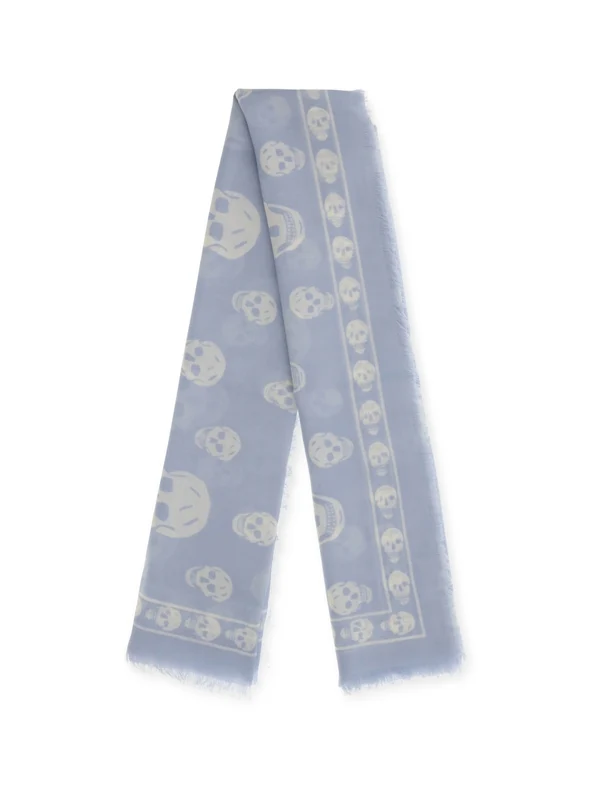 Alexander Mcqueen Blue Other Fabric Mufflers - Image 2