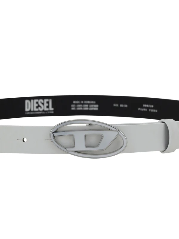 Diesel White Leather Belts - Image 3