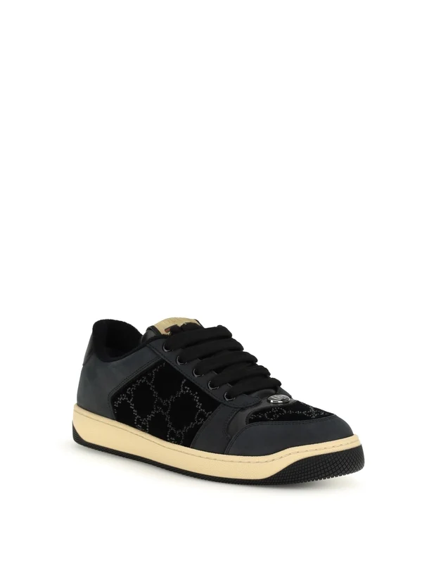 Gucci Black Low Top Sneakers - Image 2