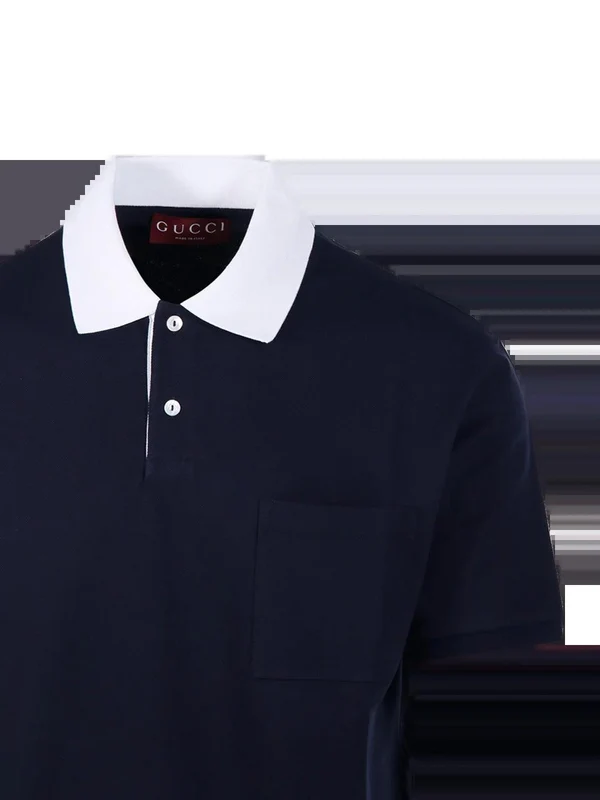 Gucci Navy Polo Shirts - Image 3