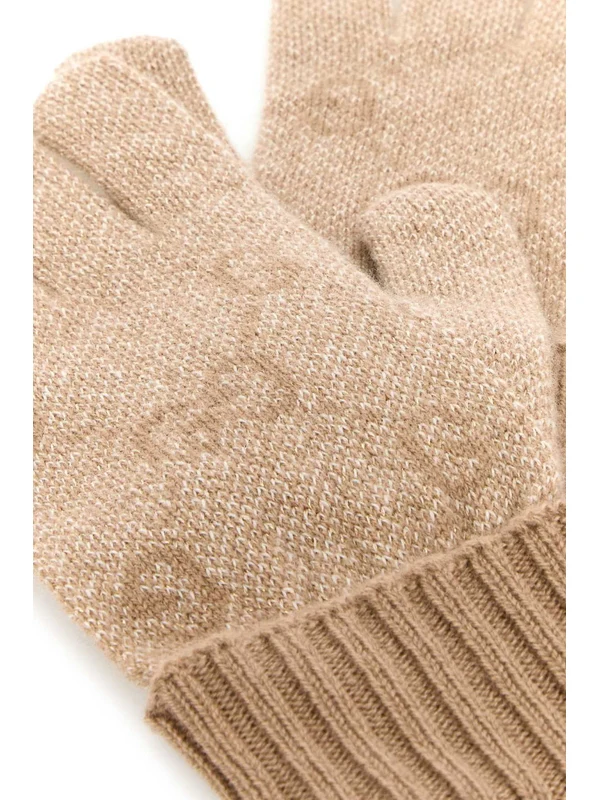 Gucci Beige Wool Gloves - Image 2