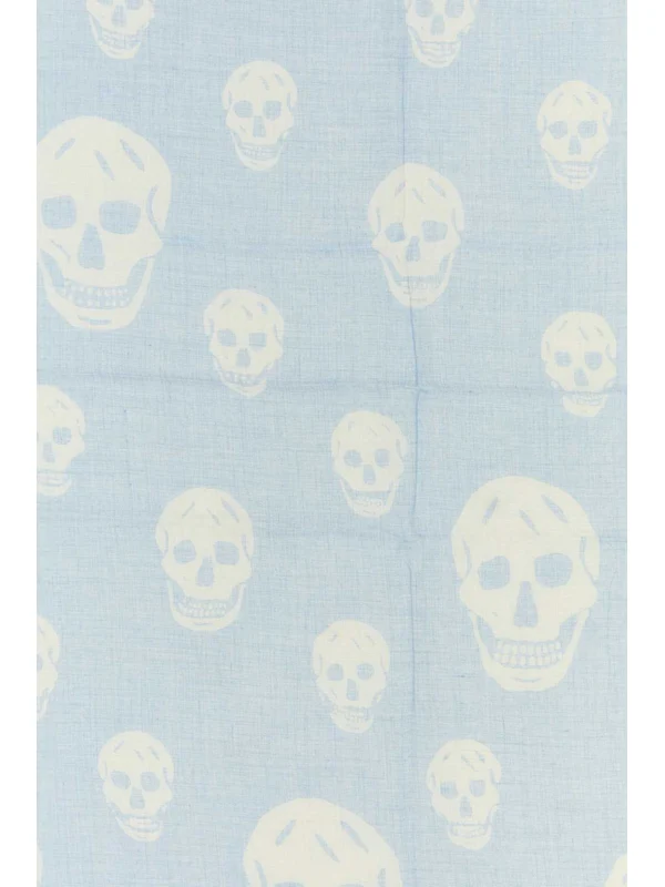 Alexander Mcqueen Blue Wool Mufflers - Image 3