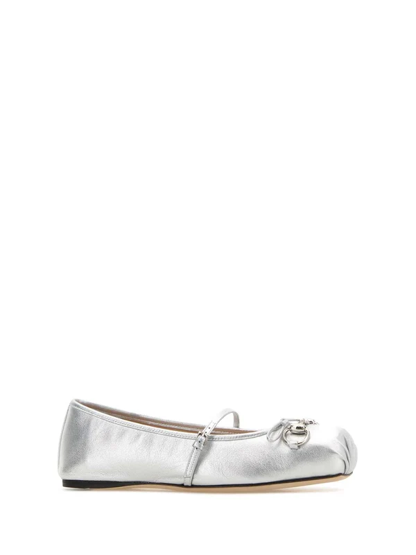 Gucci Silver Flat Shoes - Image 2
