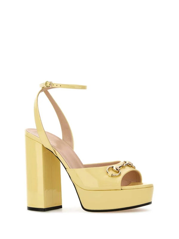 Gucci Yellow Sandal Heels - Image 2