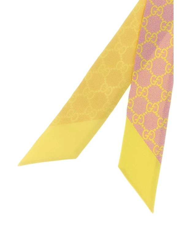 Gucci Yellow Silk Mufflers - Image 2