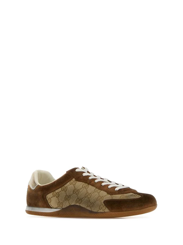 Gucci Brown Low Top Sneakers - Image 2