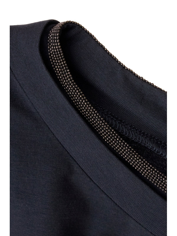 Brunello Cucinelli Navy Half Sleeve - Image 3