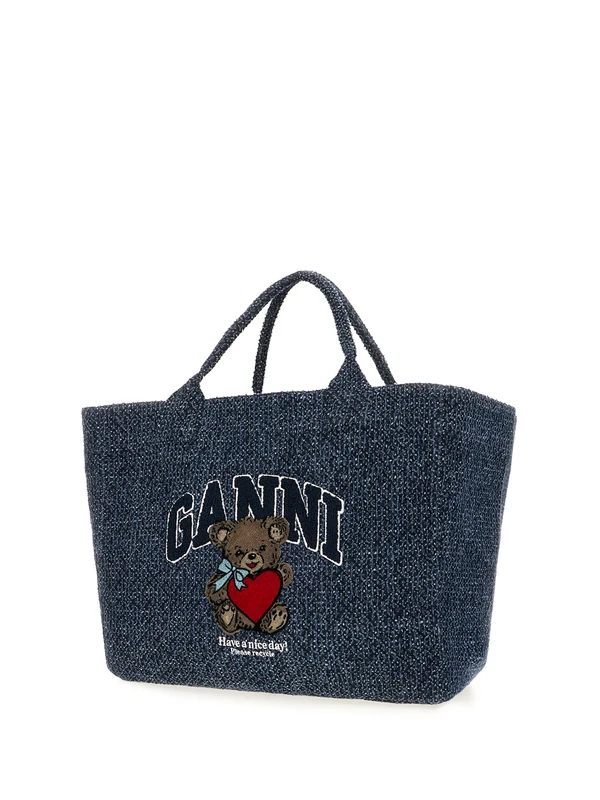 Ganni Blue Tote Bags - Image 2