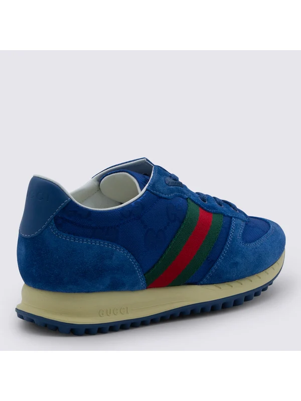 Gucci Blue Low Top Sneakers - Image 3