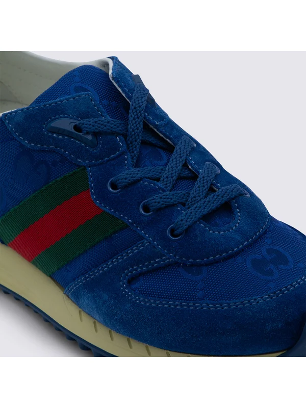 Gucci Blue Low Top Sneakers - Image 4