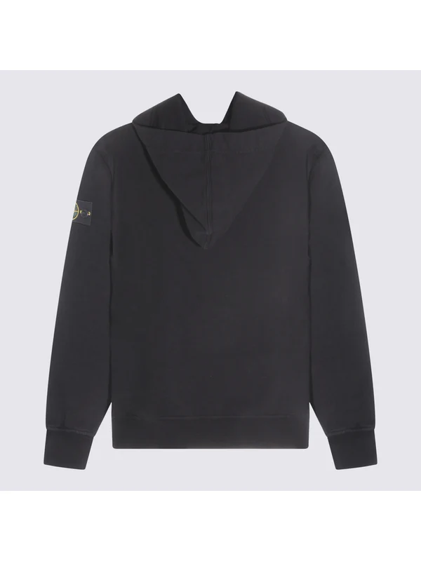 Stone Island Black Hoodies - Image 2