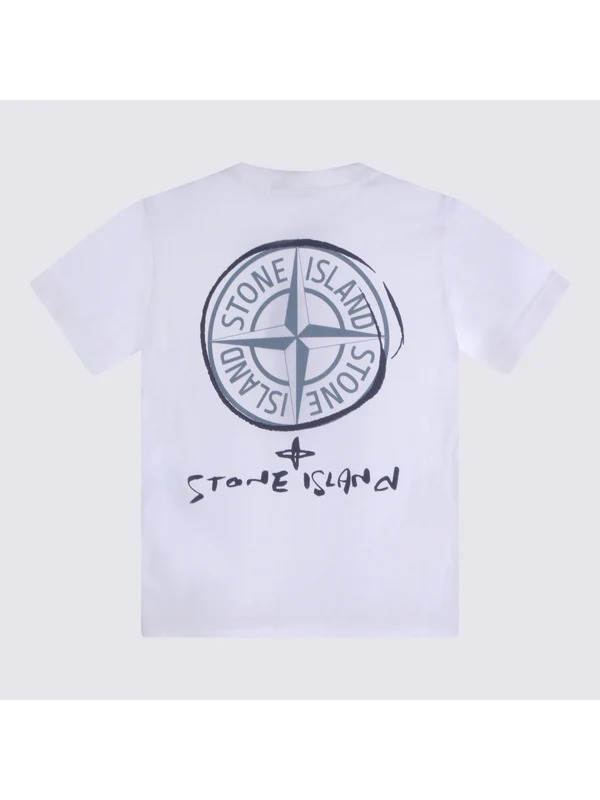 Stone Island White Half Sleeve - Image 2