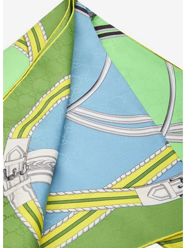 Gucci Green Silk Mufflers - Image 2