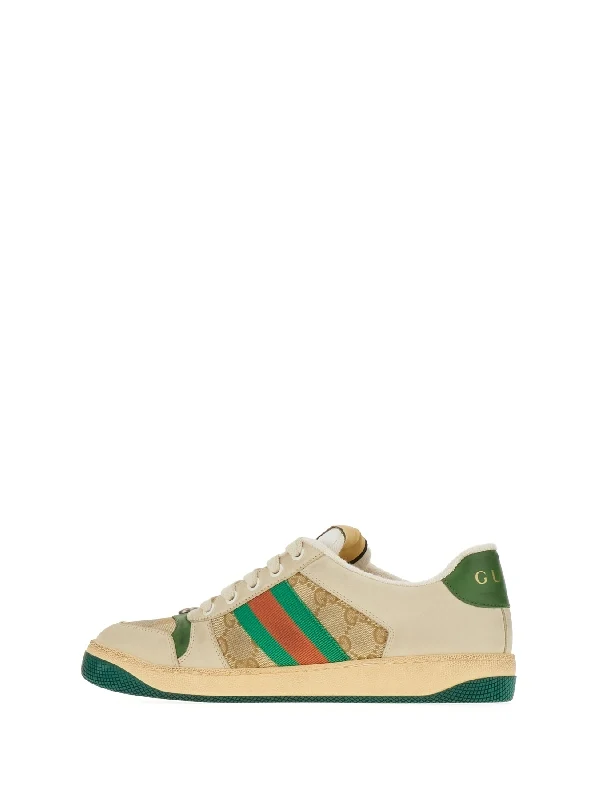 Gucci Beige Low Top Sneakers - Image 3