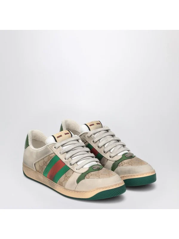 Gucci Beige Low Top Sneakers - Image 3
