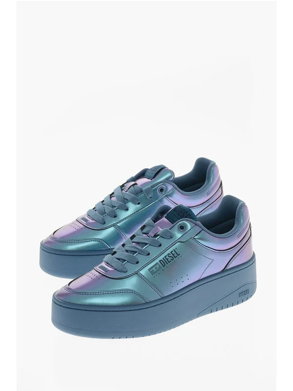 Diesel Blue Low Top Sneakers - Image 2