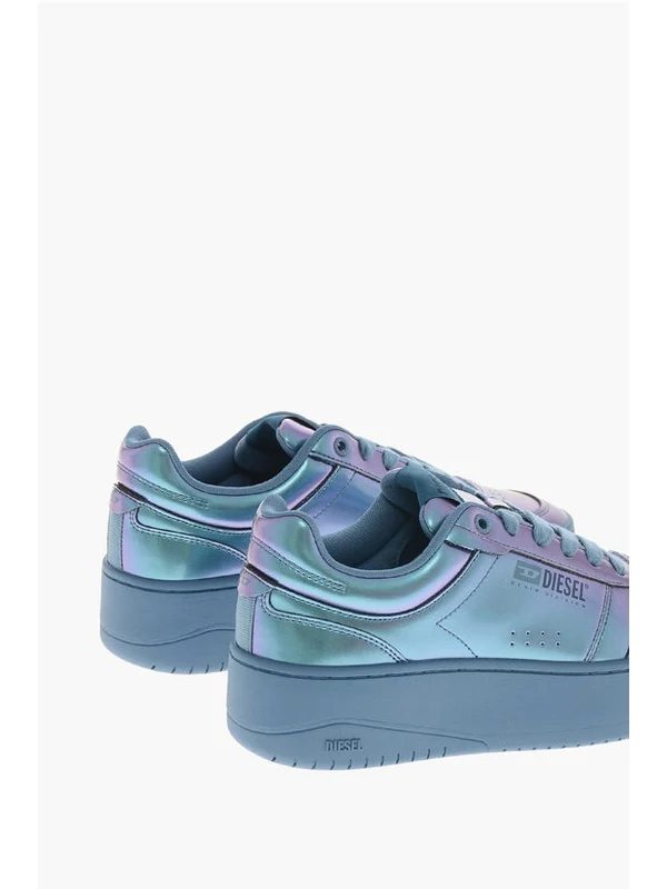 Diesel Blue Low Top Sneakers - Image 3