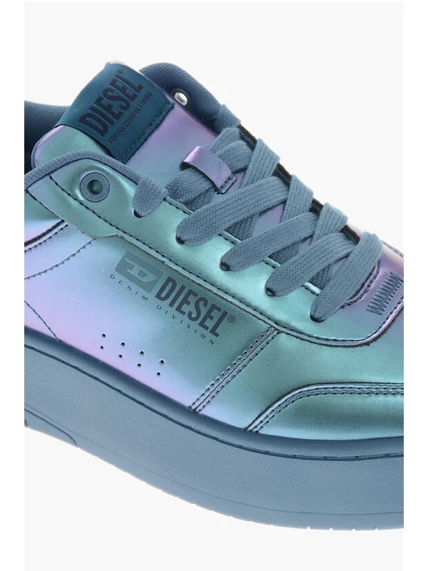 Diesel Blue Low Top Sneakers - Image 4