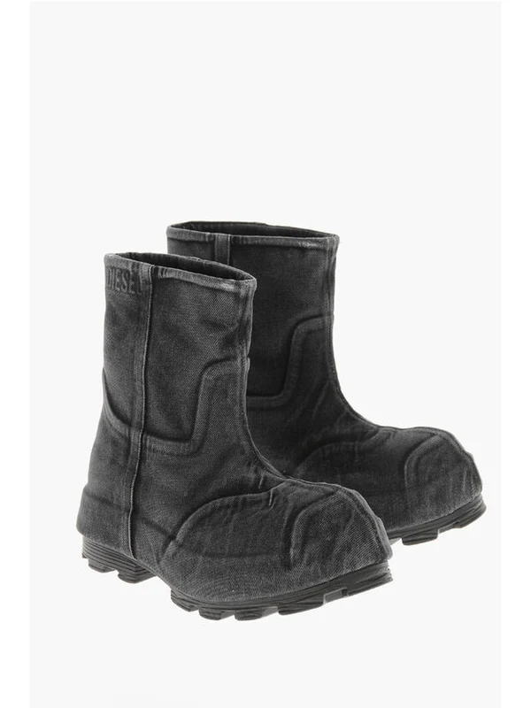 Diesel Grey Ankle Boots - Image 2