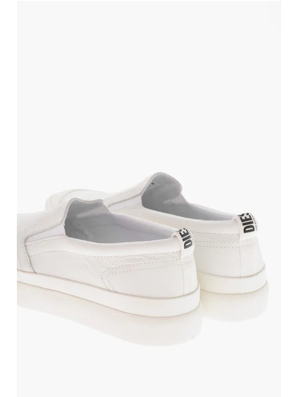 Diesel White Low Top Sneakers - Image 3