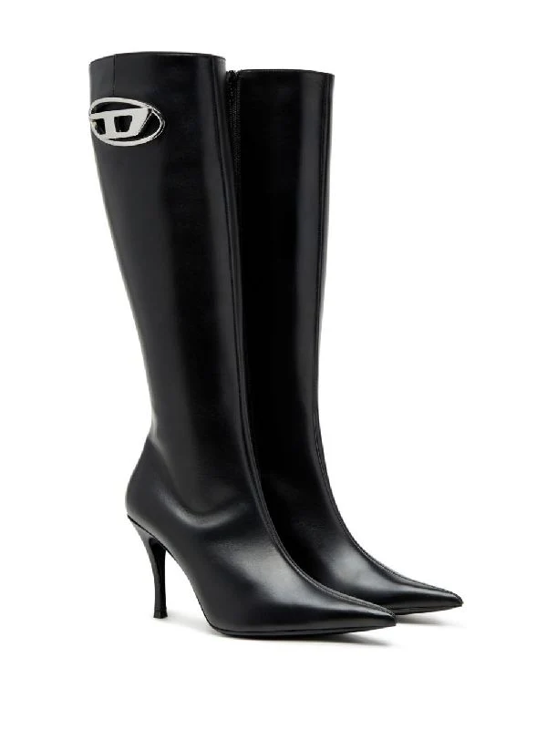 Diesel Black High Boots - Image 2