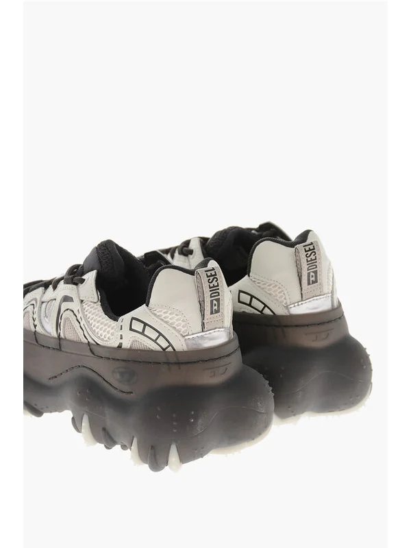 Diesel Black White Low Top Sneakers - Image 3