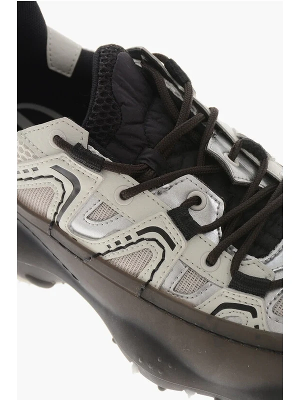 Diesel Black White Low Top Sneakers - Image 4