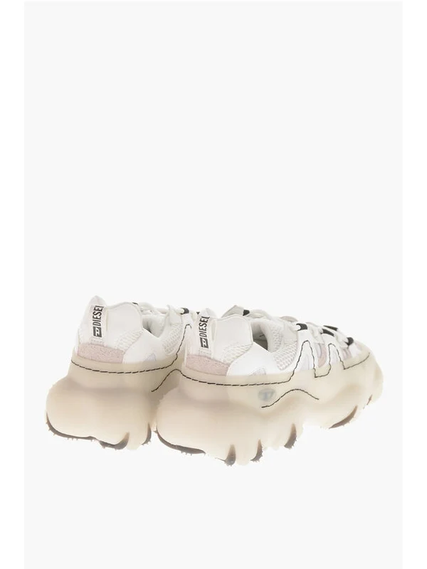 Diesel White Low Top Sneakers - Image 3